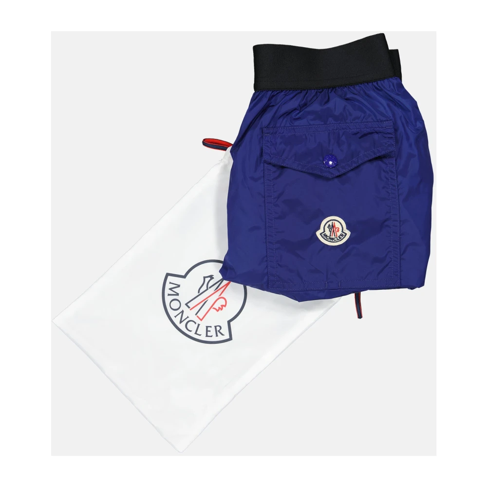 Moncler Logo Zwemshorts Blue Heren