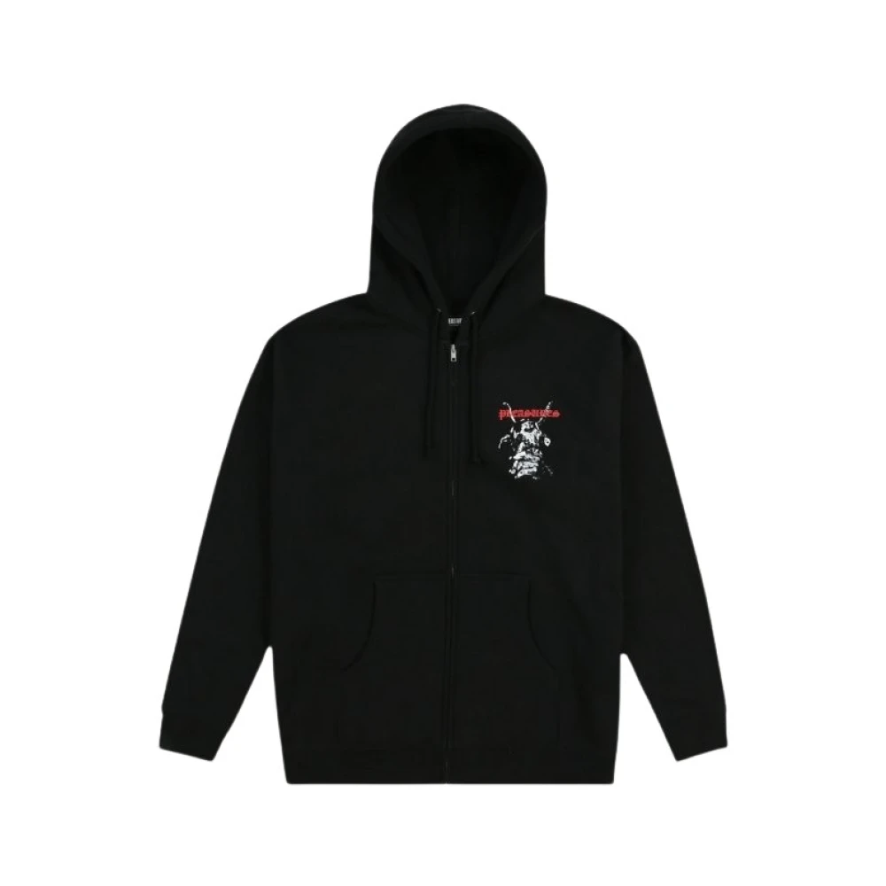 Pleasures Zwarte Zip Hoodie Stijlvol en veelzijdig Black Heren