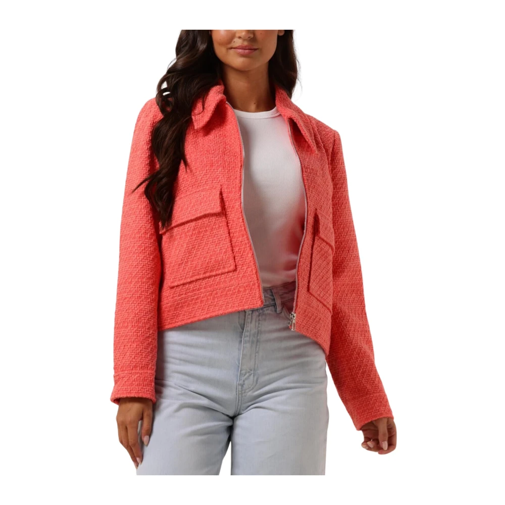 Suncoo Koraal Tweed Blazer Dolly Orange Dames