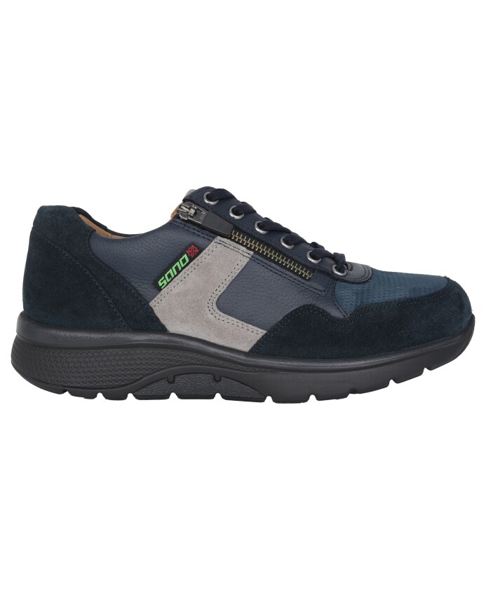sneaker-de-marche-en-cuir-bleu