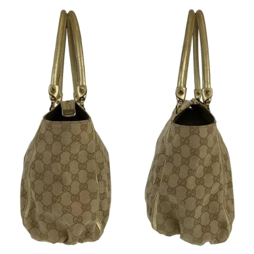 Gucci Vintage Pre-owned Canvas handbags Beige Dames