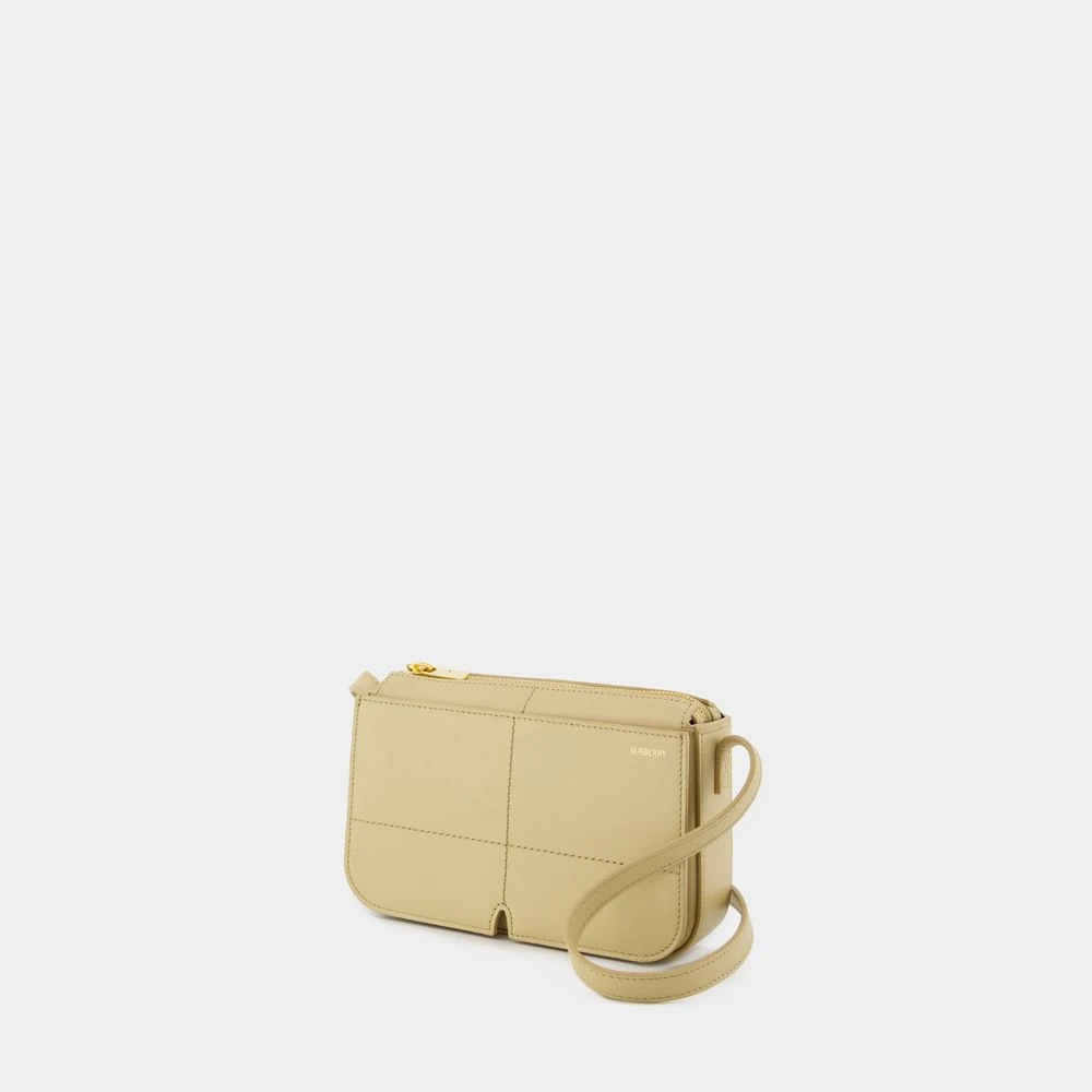 Burberry Beige Leren Crossbody Tas met Magnetische Sluiting Beige Dames