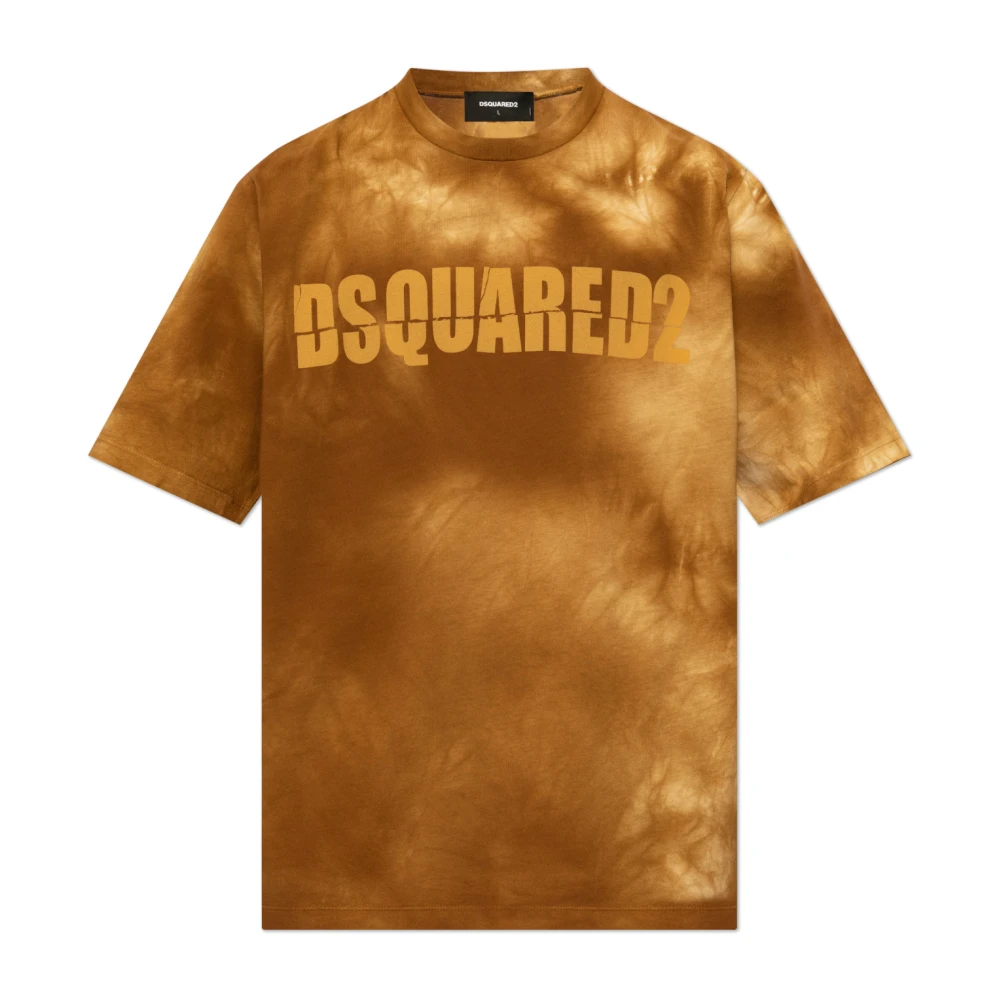 Dsquared2 T-shirt met logo Brown Heren