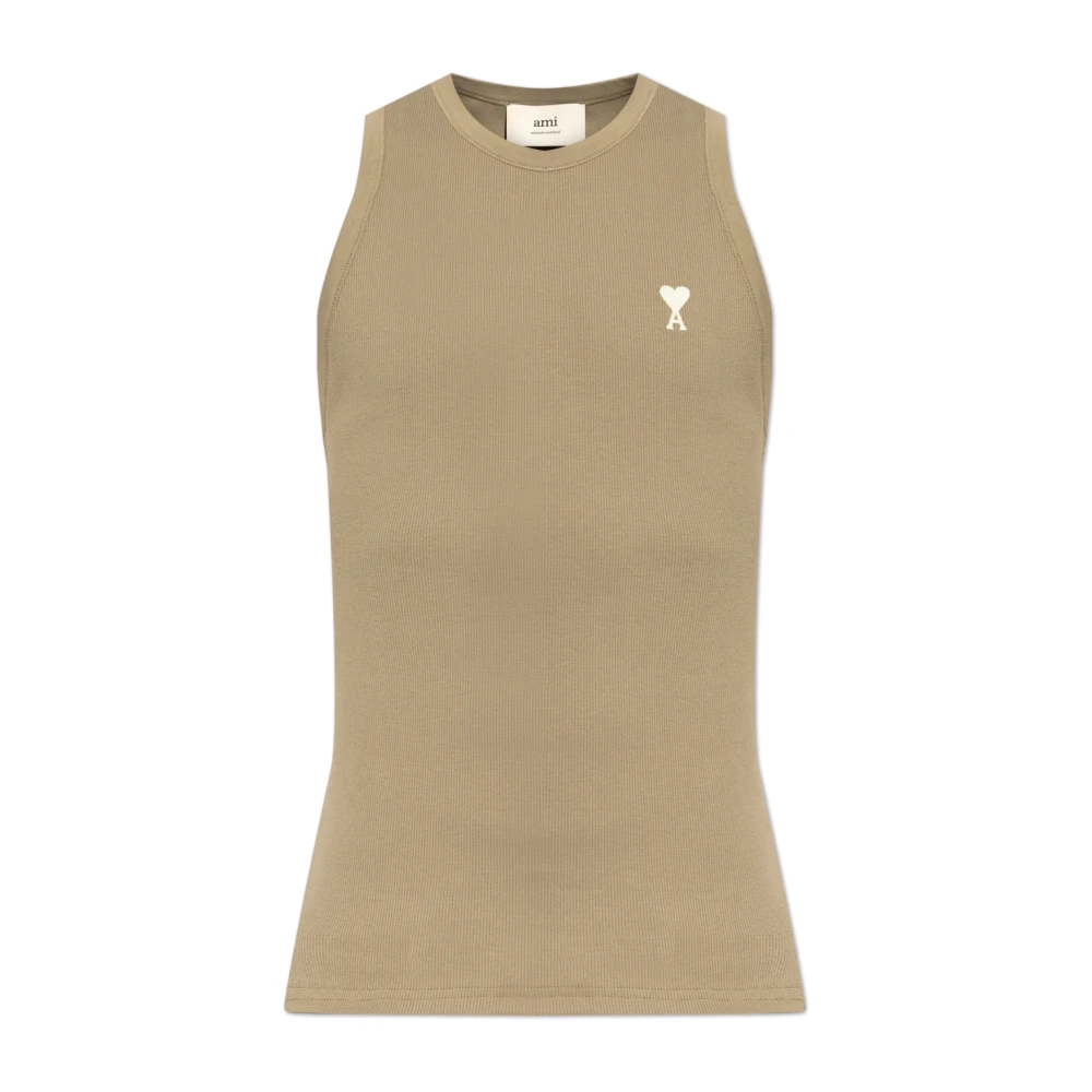 Ami Paris Rib Top Green Heren