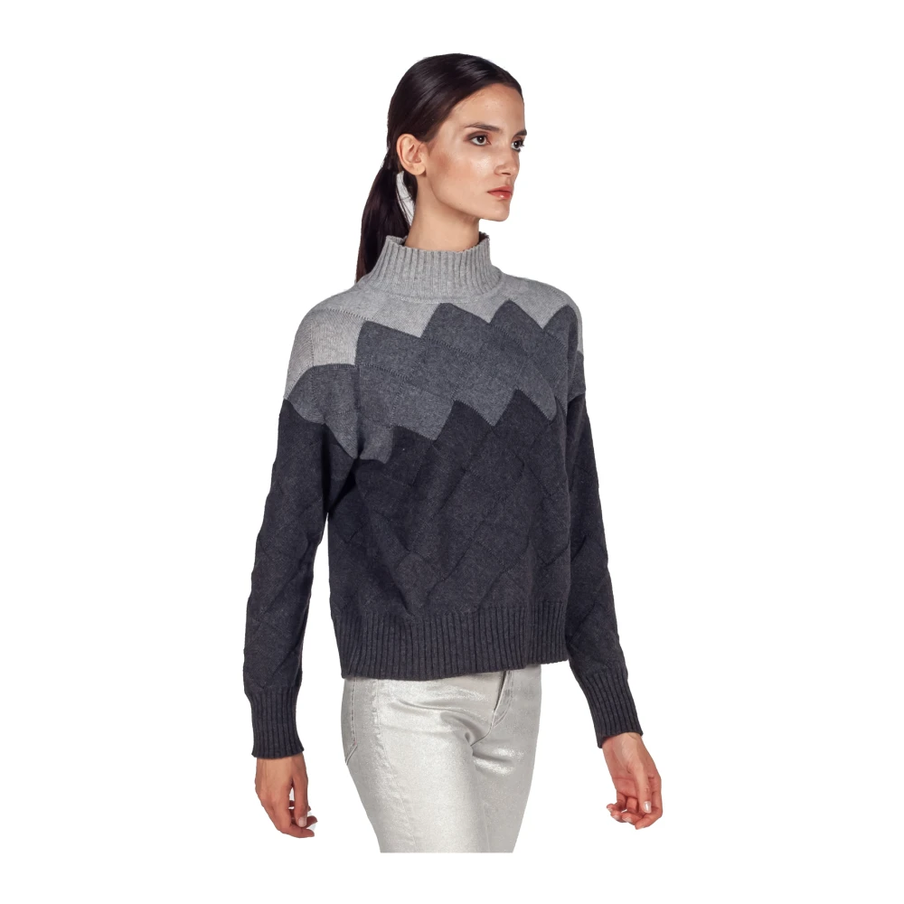 Liviana Conti Multicolor Basket Weave Sweater Multicolor Dames