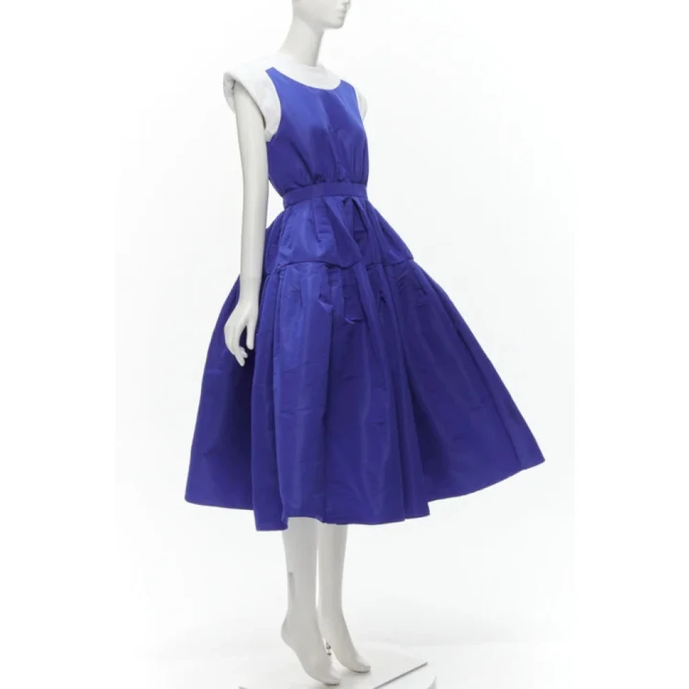 Alexander McQueen Pre-owned Polyester dresses Blue Dames