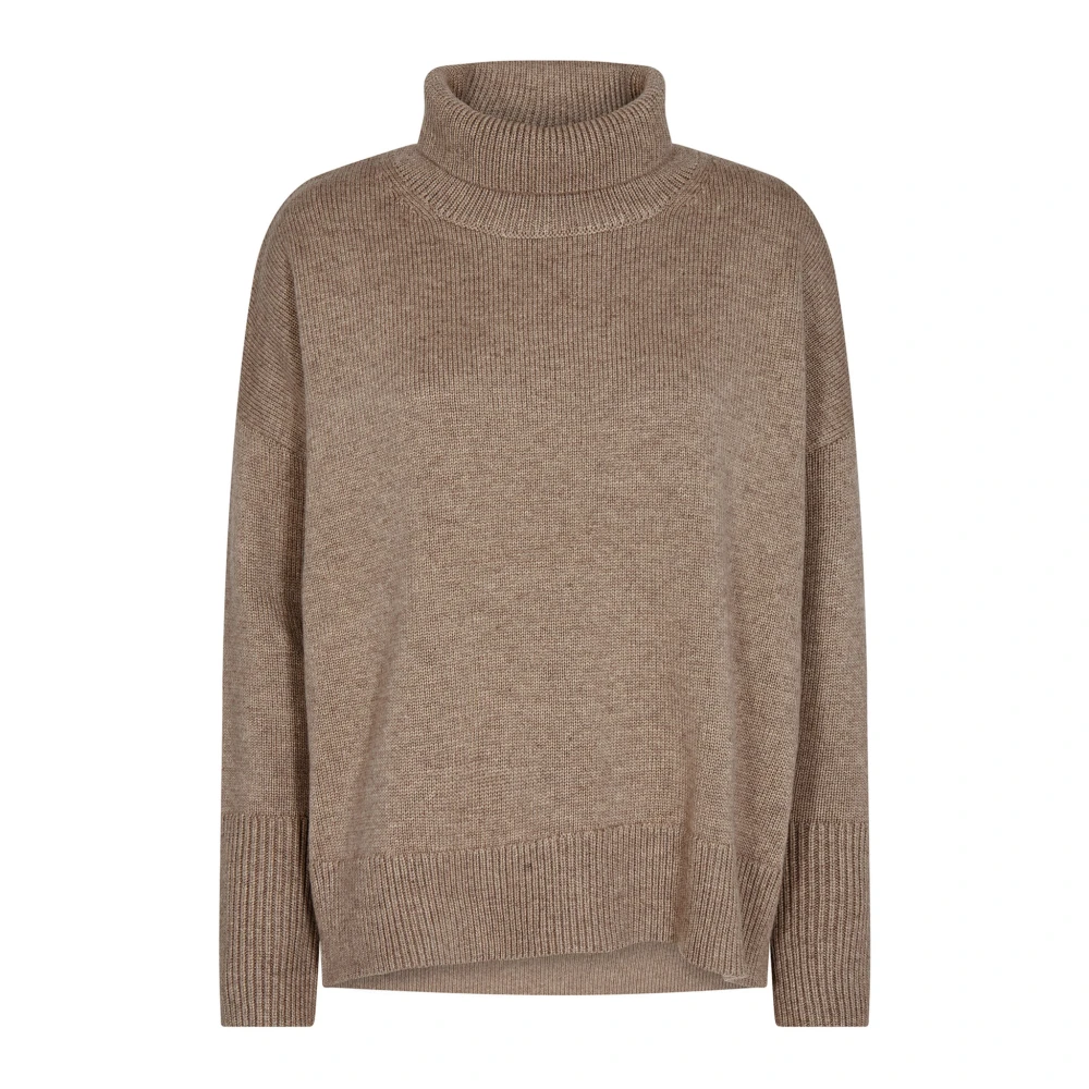 Co'Couture Turtleneck Sweater Brown Dames