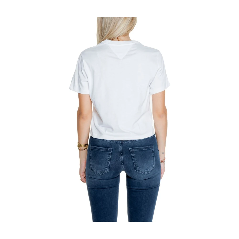 Tommy Jeans Dames T-shirt Collectie van Gerecycled Katoen White Dames
