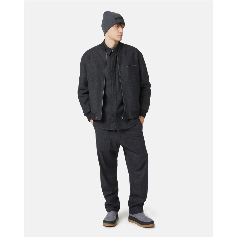 Iceberg Melange flanellen jas Gray Heren