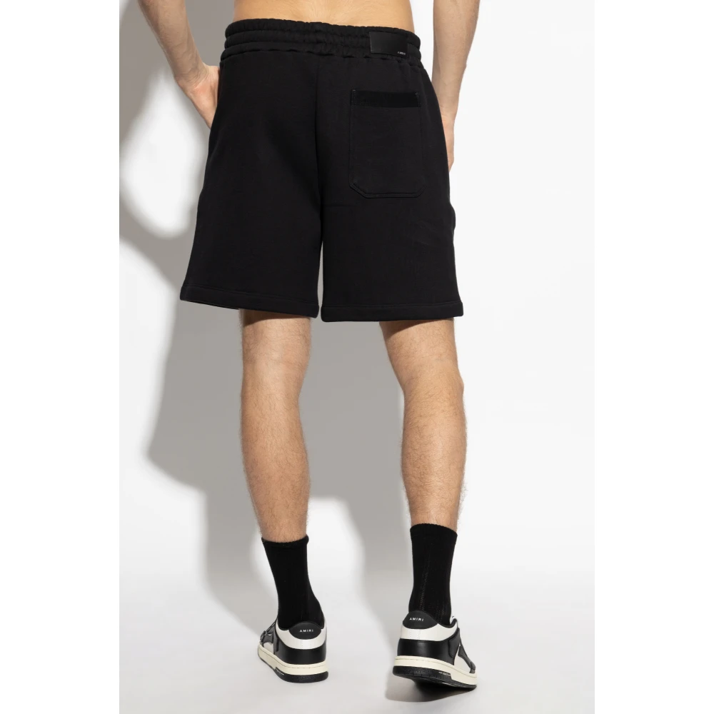 Amiri Katoenen shorts met bedrukt logo Black Heren