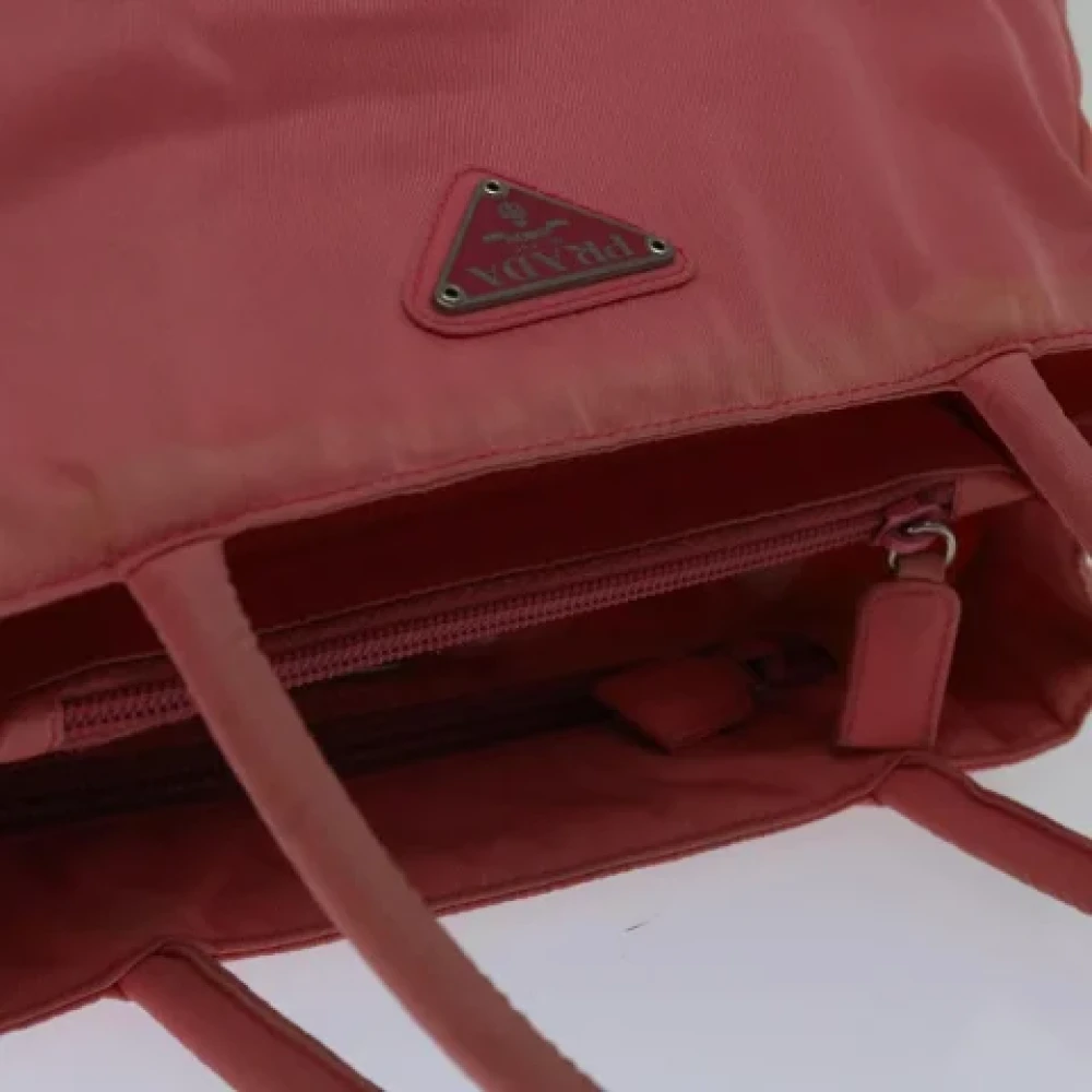 Prada Vintage Pre-owned Nylon handbags Pink Dames