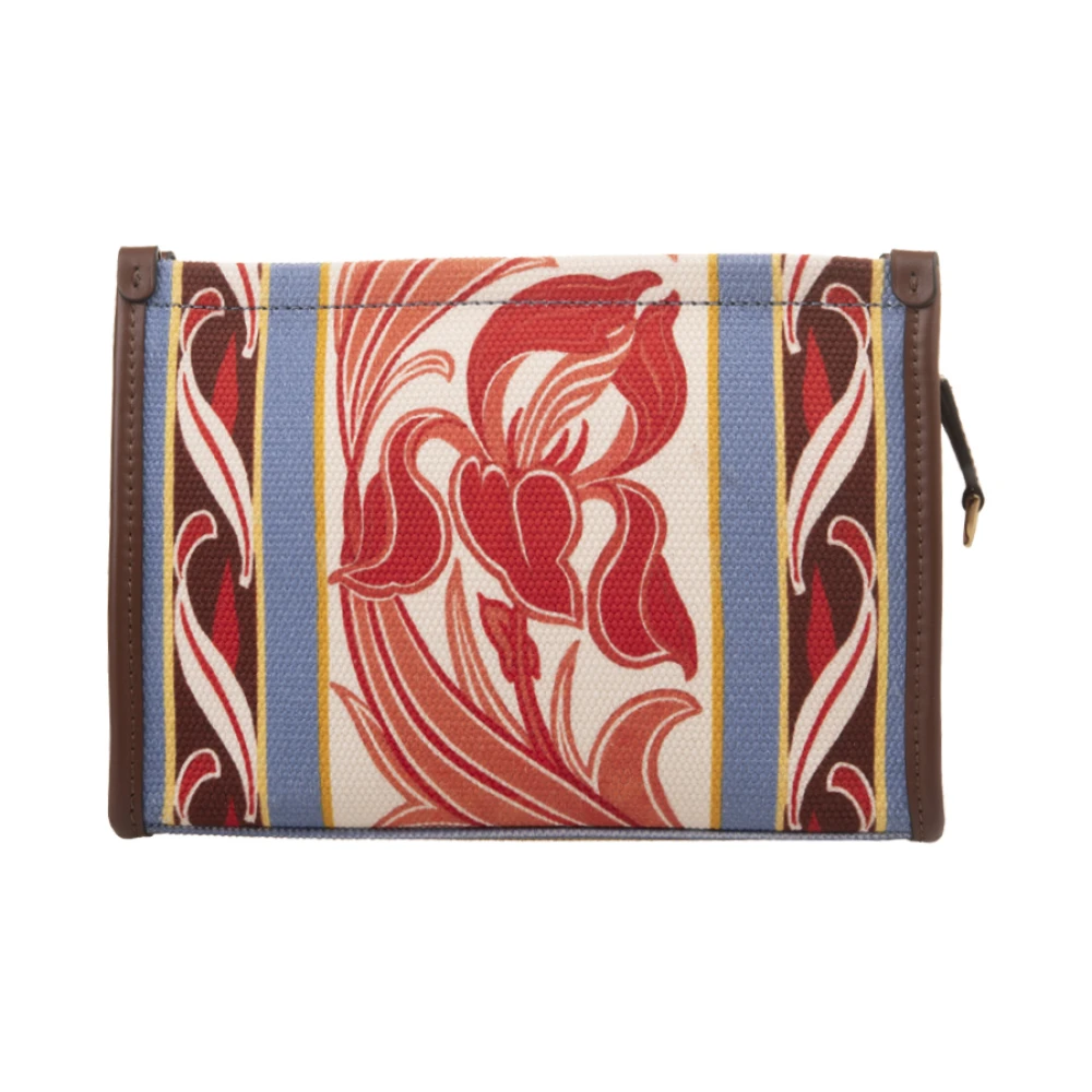 ETRO Blauwe Canvas Print Pouch Tas Multicolor Dames