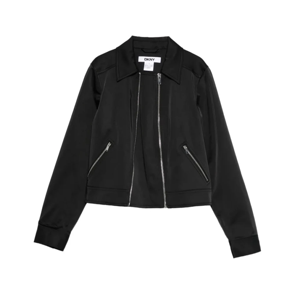 Dkny Donna Nero - Sateen Trucker Jacket - Jackets - M