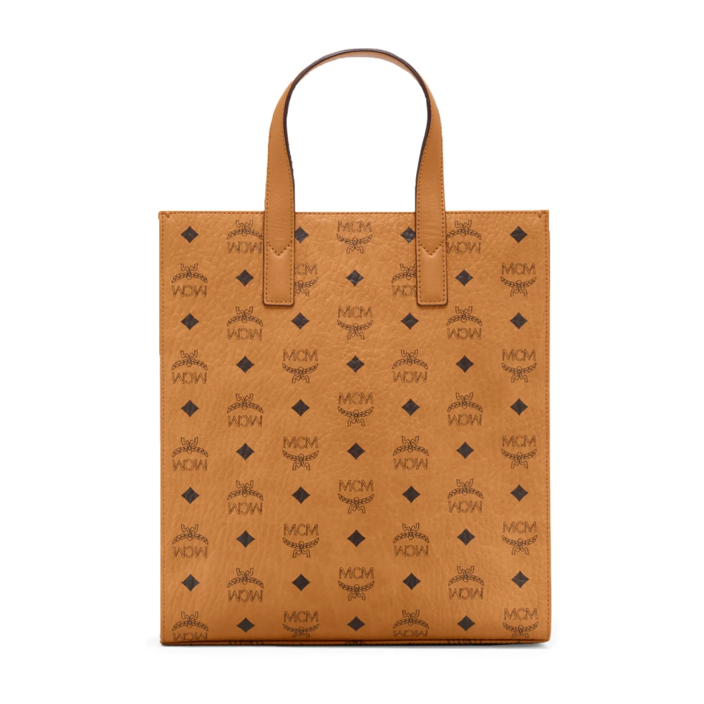 MCM Aren Schoudertas in Visetos Brown Dames