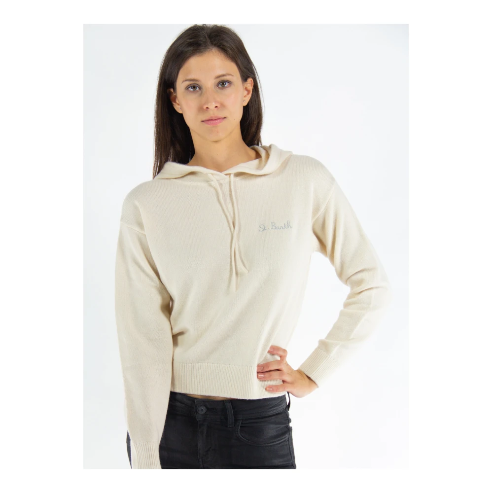 MC2 Saint Barth Crop Sweater Meg Beige Dames