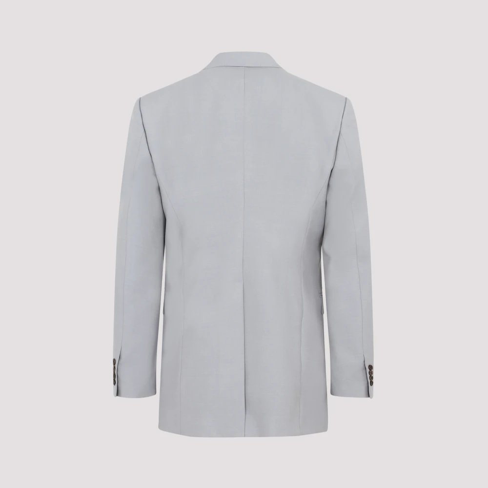 alexander mcqueen Grijze Wol Mohair Jas Ss23 Gray Heren