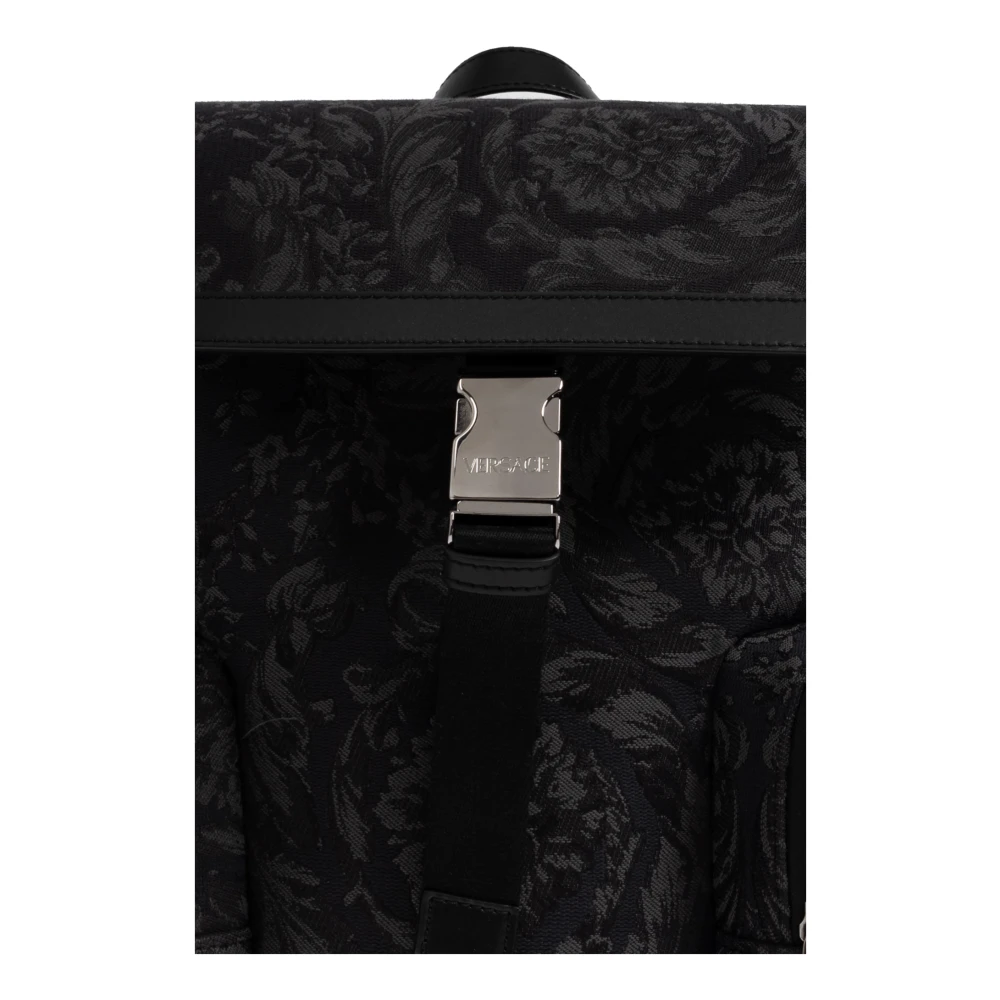 Versace Rugzak met Barocco patroon Black Heren