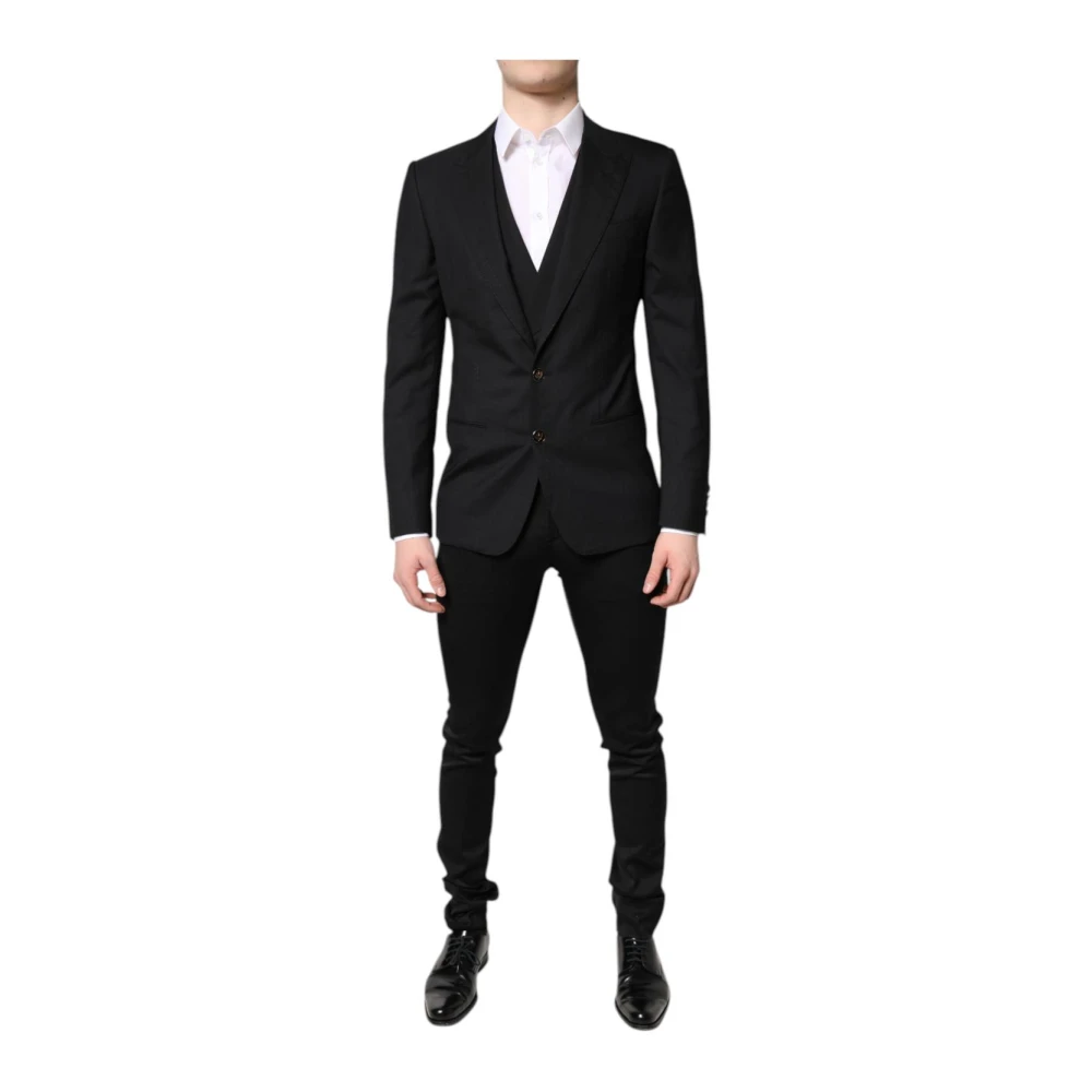 Dolce & Gabbana Men's Black Formal Slim Fit Suit