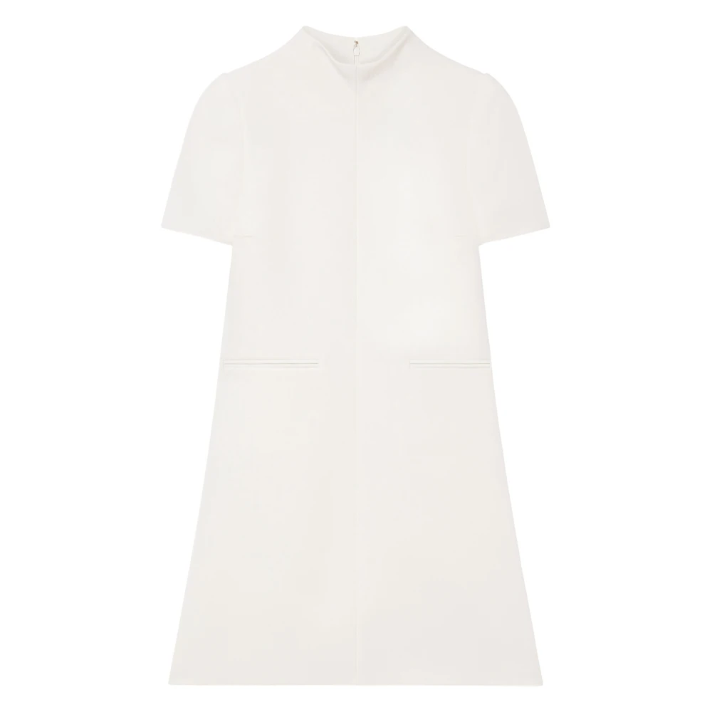 Courrèges Heritage White A-Line Korte Mouw Jurk White Dames