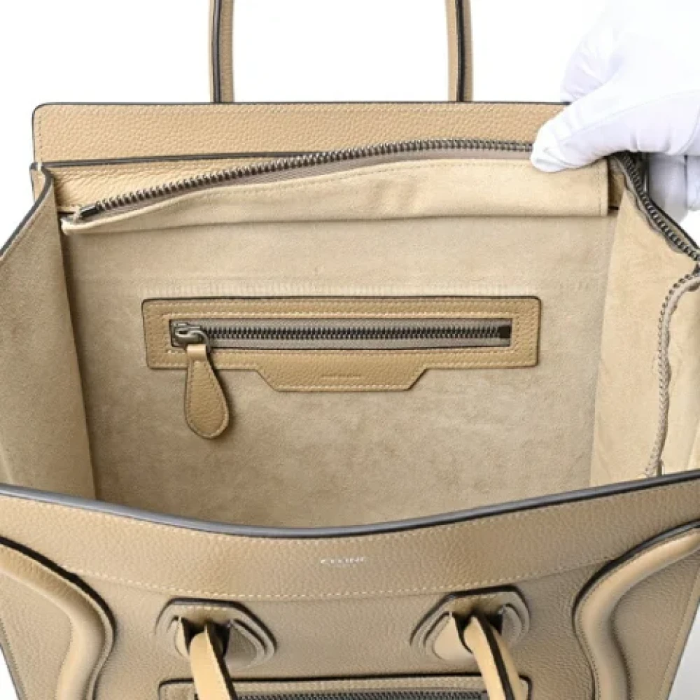 Celine Vintage Pre-owned Leather celine-bags Beige Dames