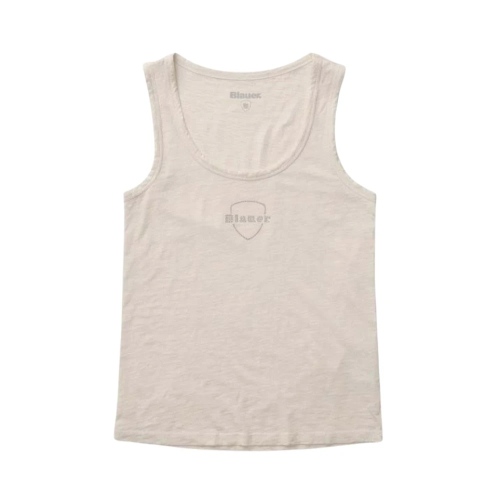 Blauer Damen Beige Oberteile, Sgröße: