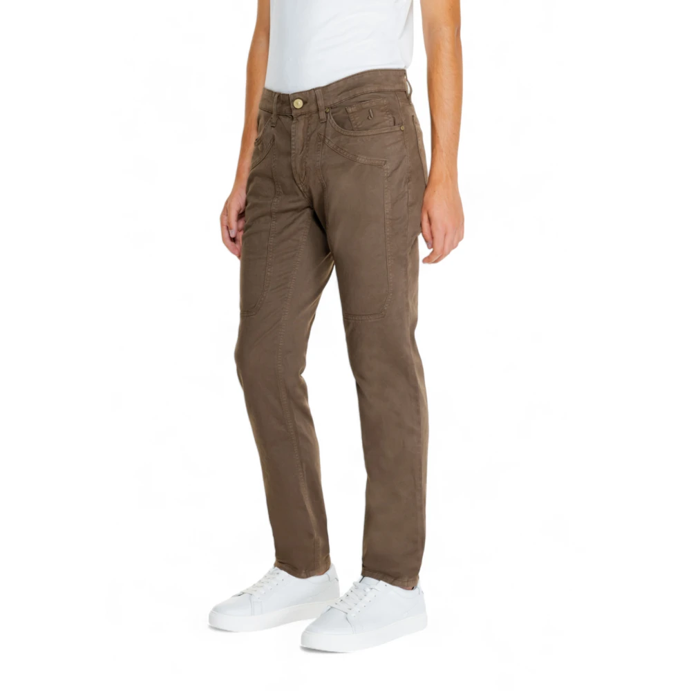 Jeckerson Heren Katoenen Stretch Broek Brown Heren