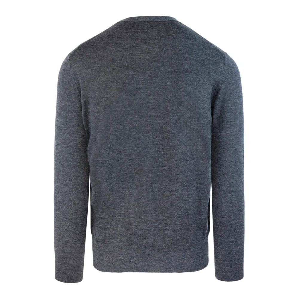 Paolo Pecora Regular Fit Crew Neck Sweater Gray Heren