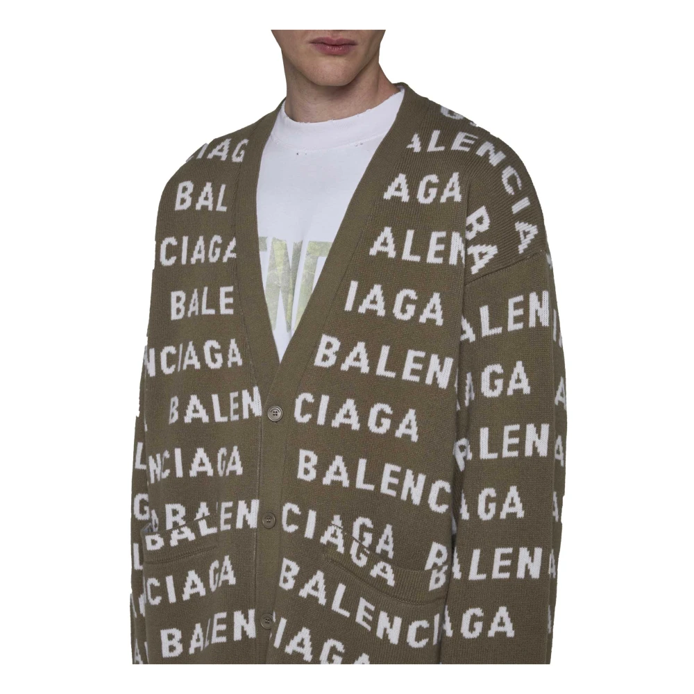 Balenciaga Stijlvolle Sweaters in Wit Blauw Multicolor Heren
