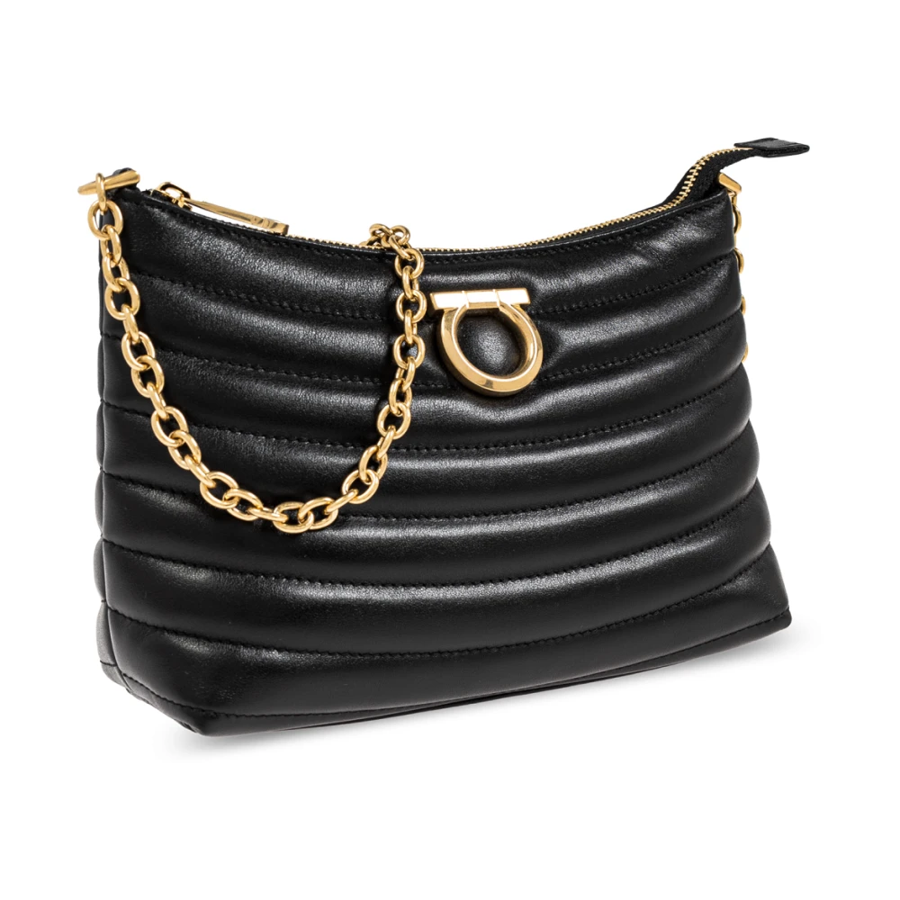 Salvatore Ferragamo Schoudertas Black Dames