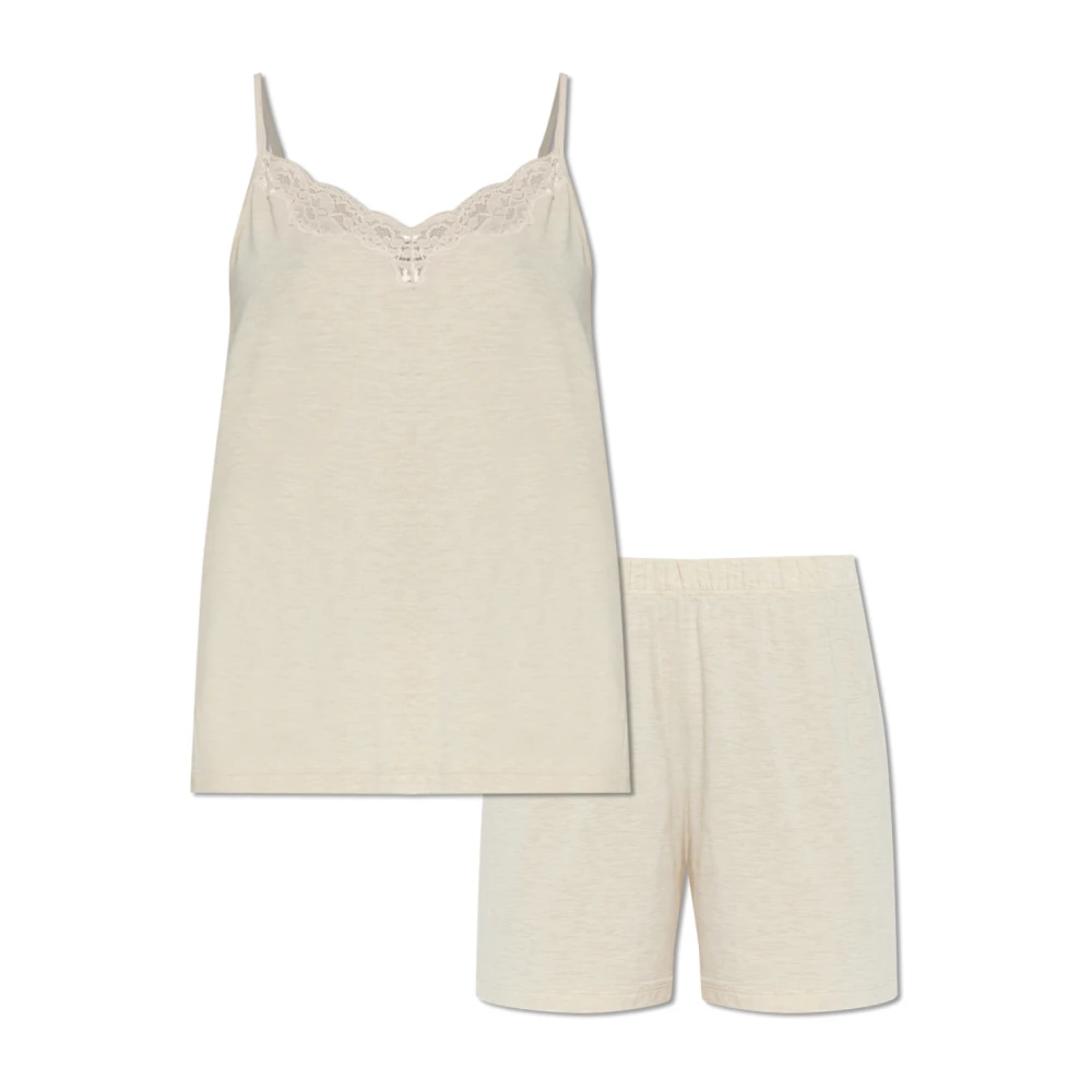 Hanro Mujer Beige - Conjunto De Pijama Camisola - Nightwear & Lounge - L - Conjunto De Pijama Camisola