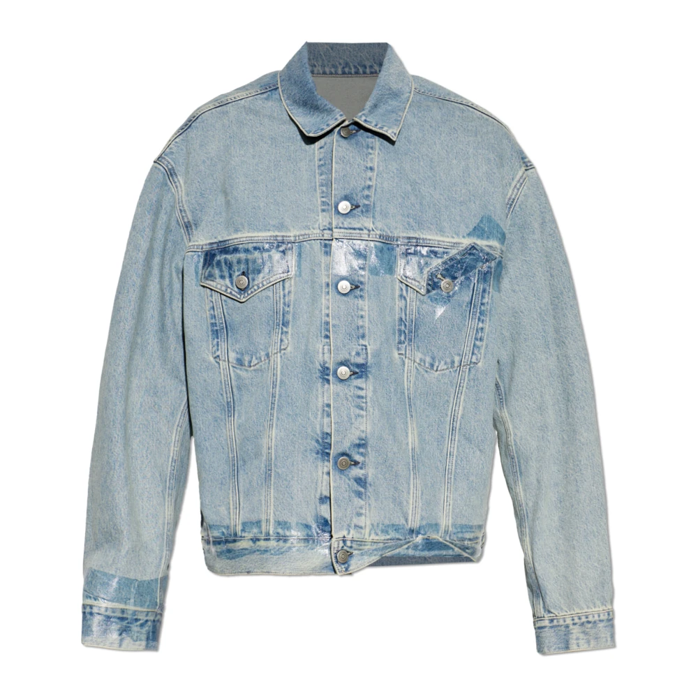 Maison Margiela Men's Blue Denim Jackets, M, Taped Denim Jacket