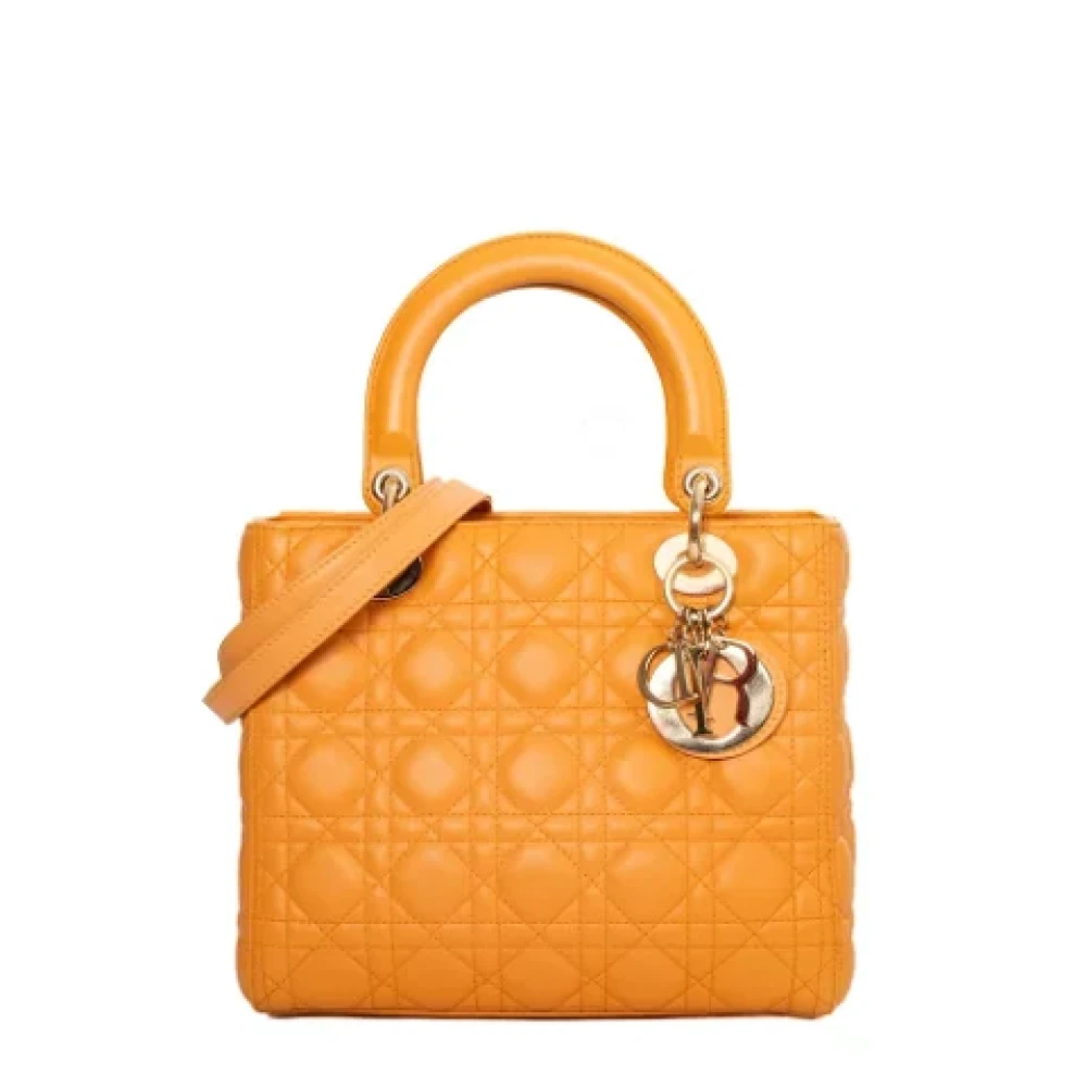 Dior Vintage Pre-owned Leather dior-bags Orange Dames