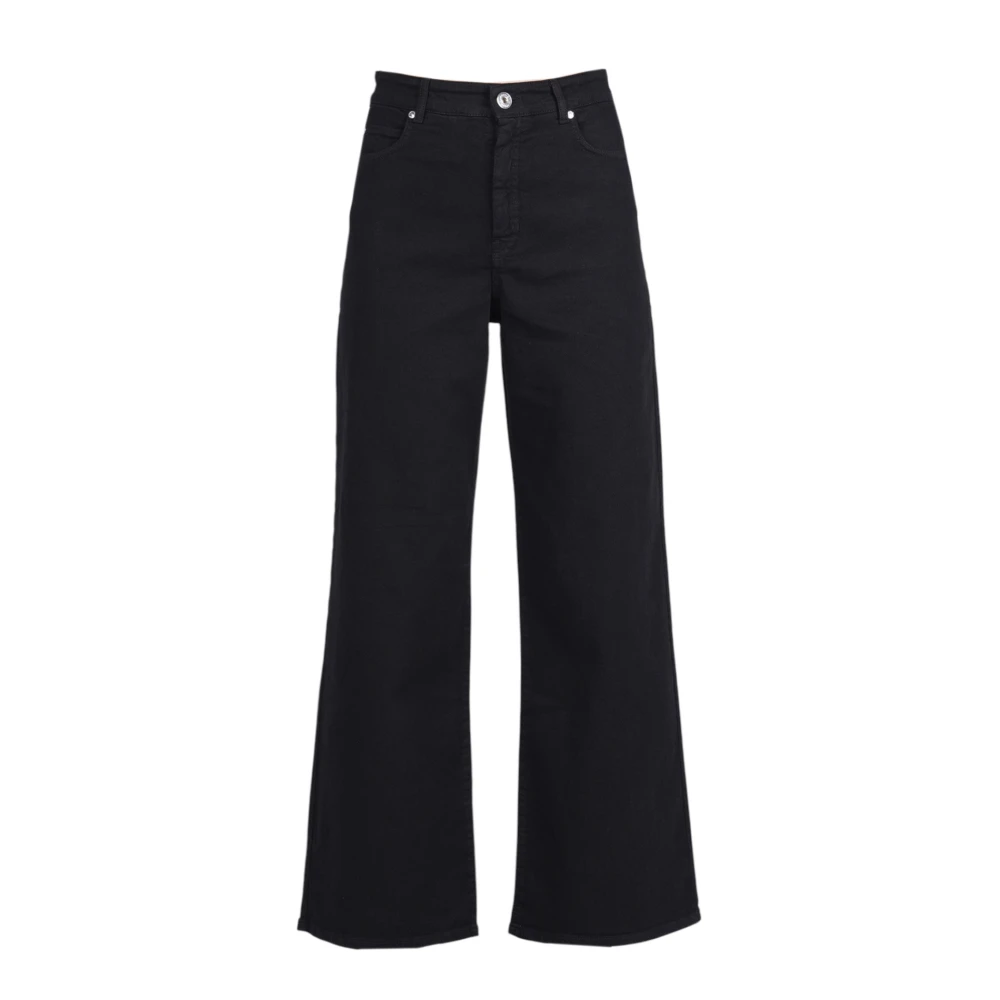 Weekend Max Mara Black Pantalone Cannes - Female - Wide Trousers - Xl - Trousers