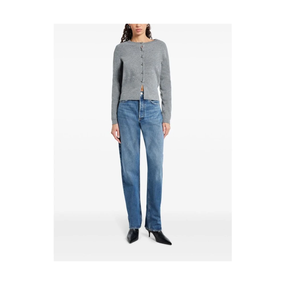 Agolde Blauwe Denim Straight Leg Jeans Blue Dames