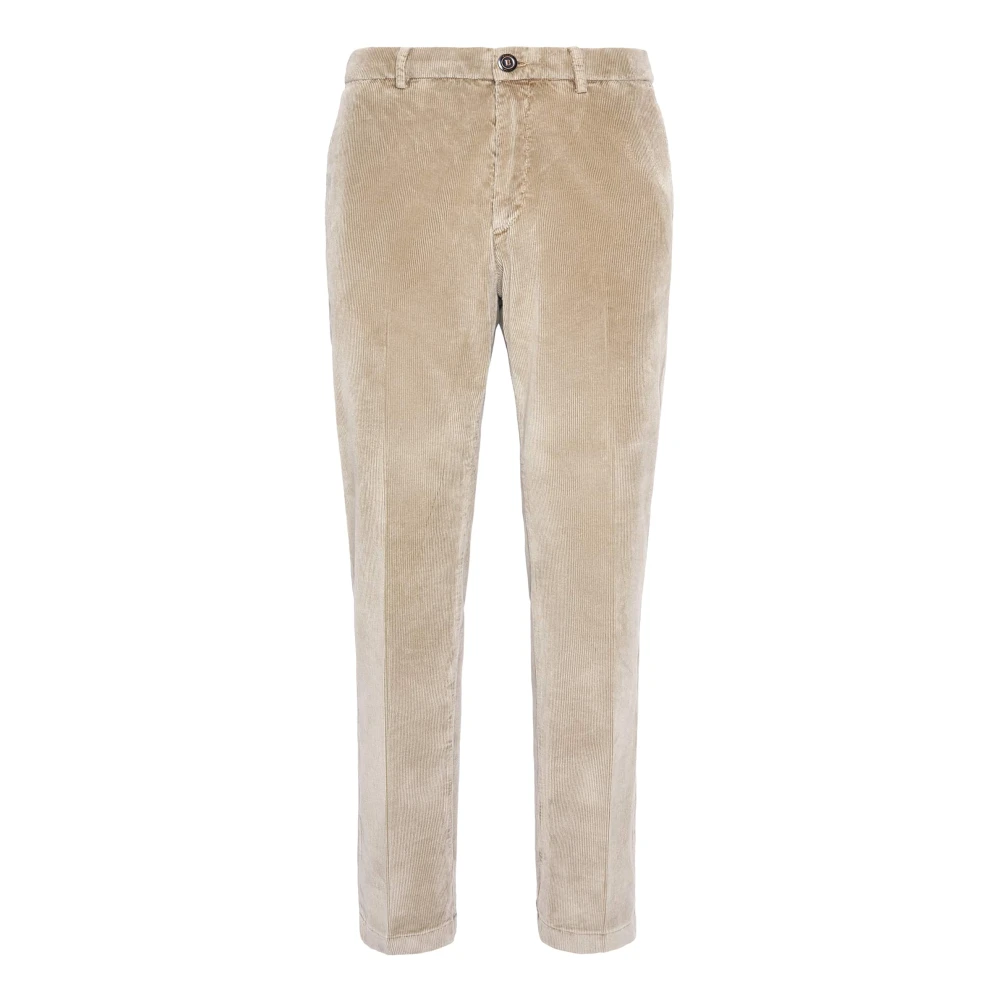 Boggi Milano Broek in stretchfluweel Beige Heren