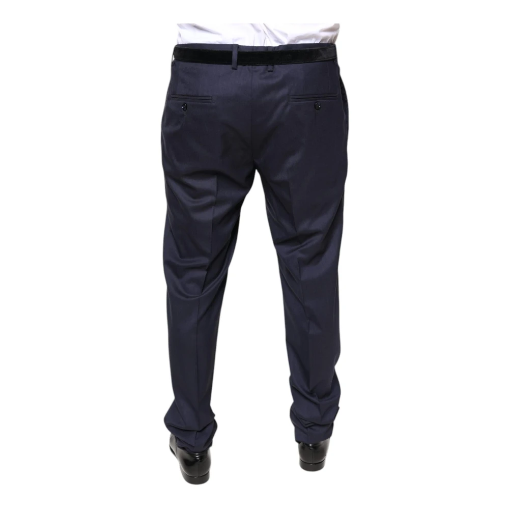 Dolce & Gabbana Blauwe Skinny Formele Pantalon Blue Heren
