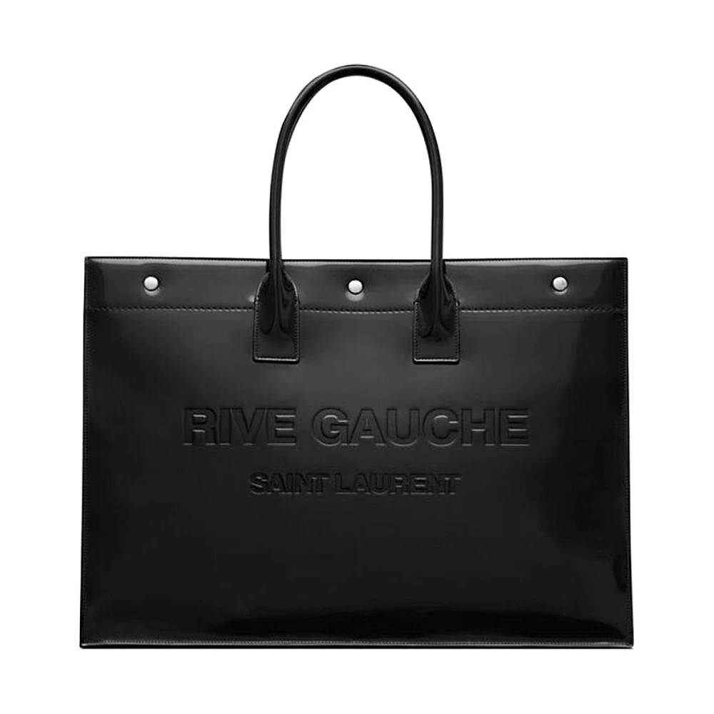 Saint Laurent Stijlvolle Leren Tas voor Dagelijks Gebruik Black Heren