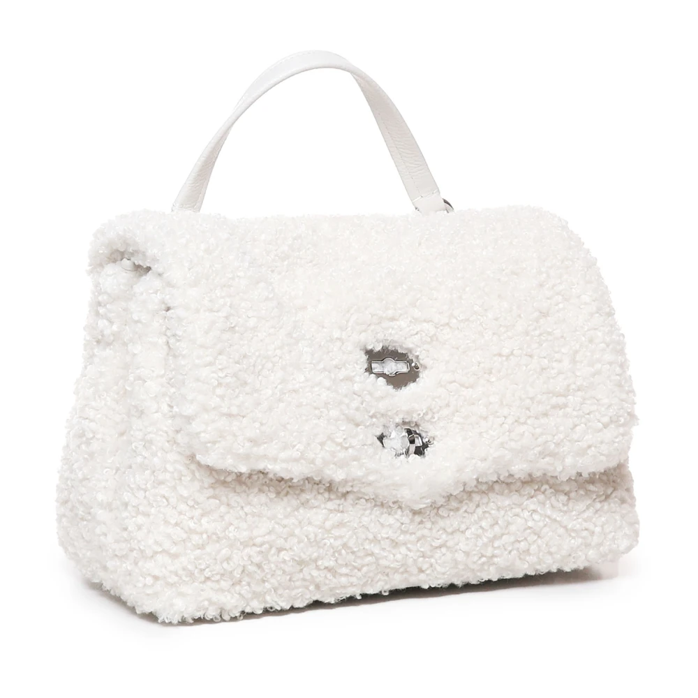 Zanellato Teddy Effect Schoudertas Wit White Dames