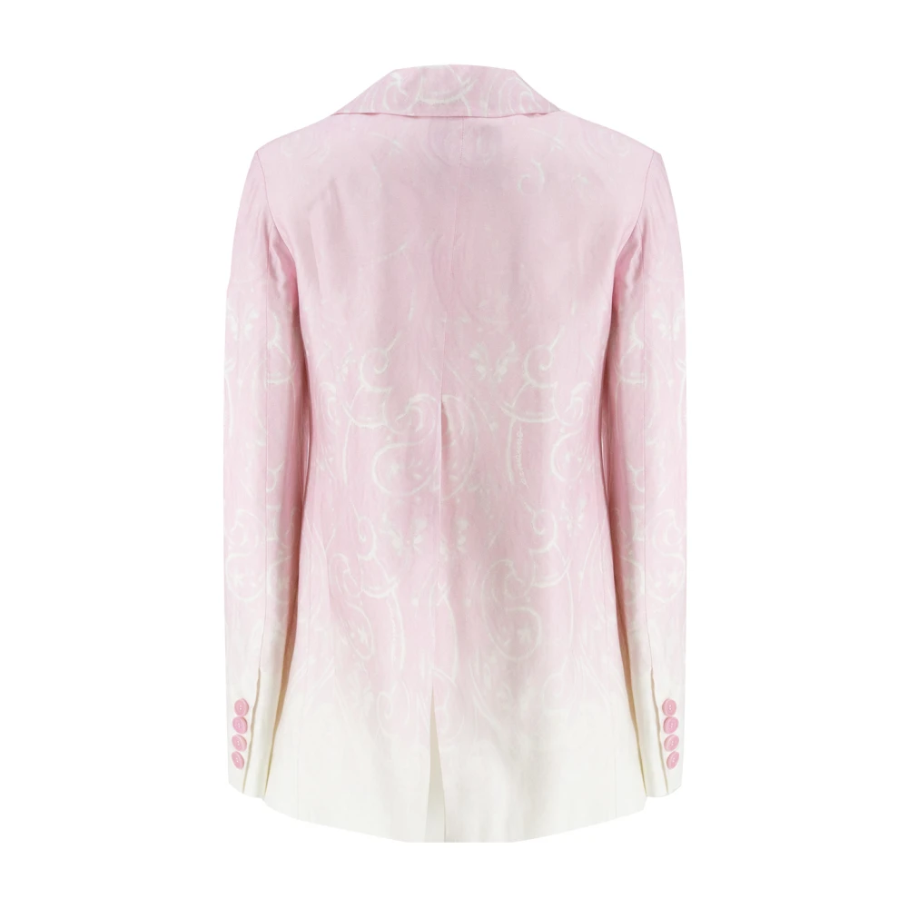 Ermanno Scervino Klassieke Logo Stofjas met Knopen Pink Dames