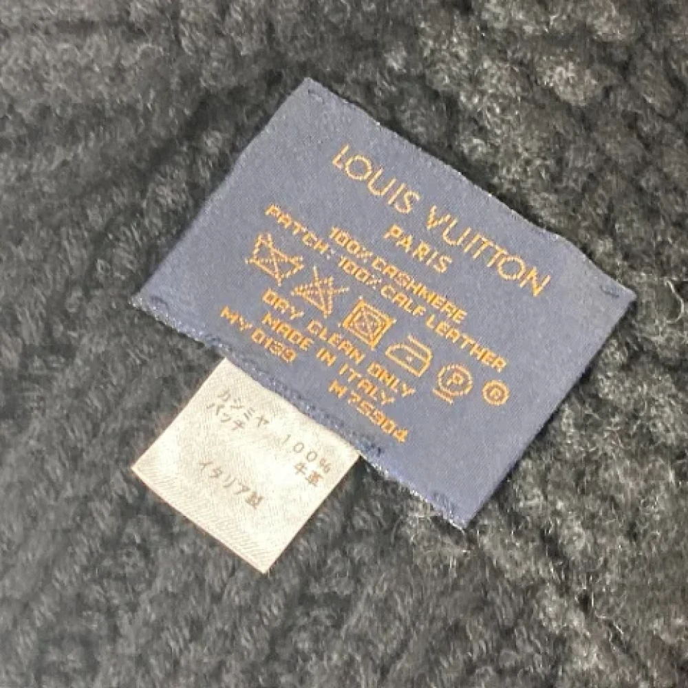 Louis Vuitton Vintage Pre-owned Cashmere scarves Black Dames