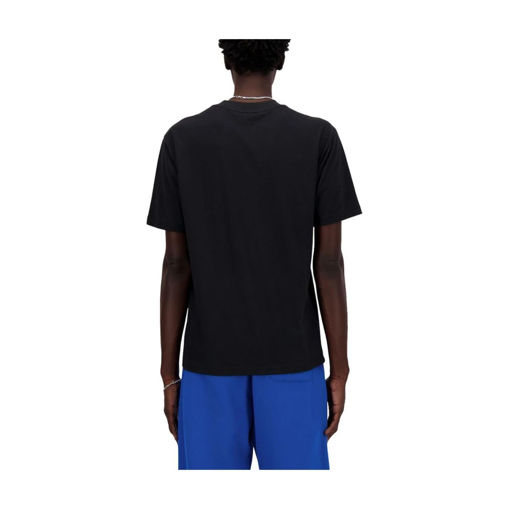 New Balance Zwarte Katoenen T-shirt Lente Zomer Collectie Black Heren