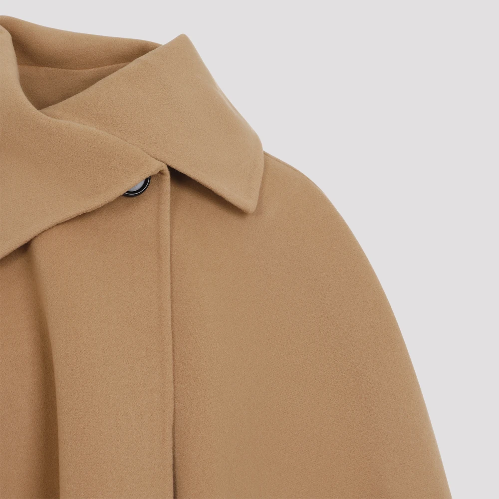 Chloé Luxe Beige Neutraal Wol Kasjmier Jas Brown Dames