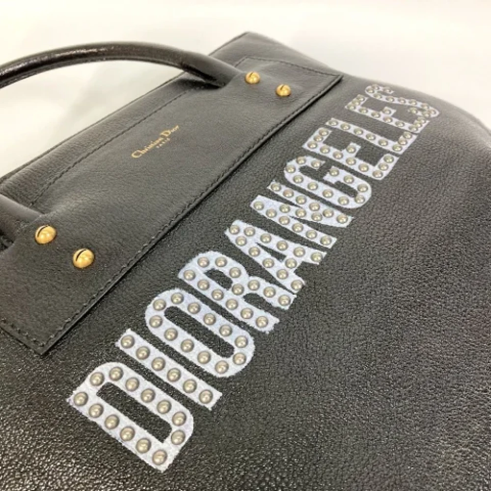 Dior Vintage Pre-owned Leather dior-bags Black Dames