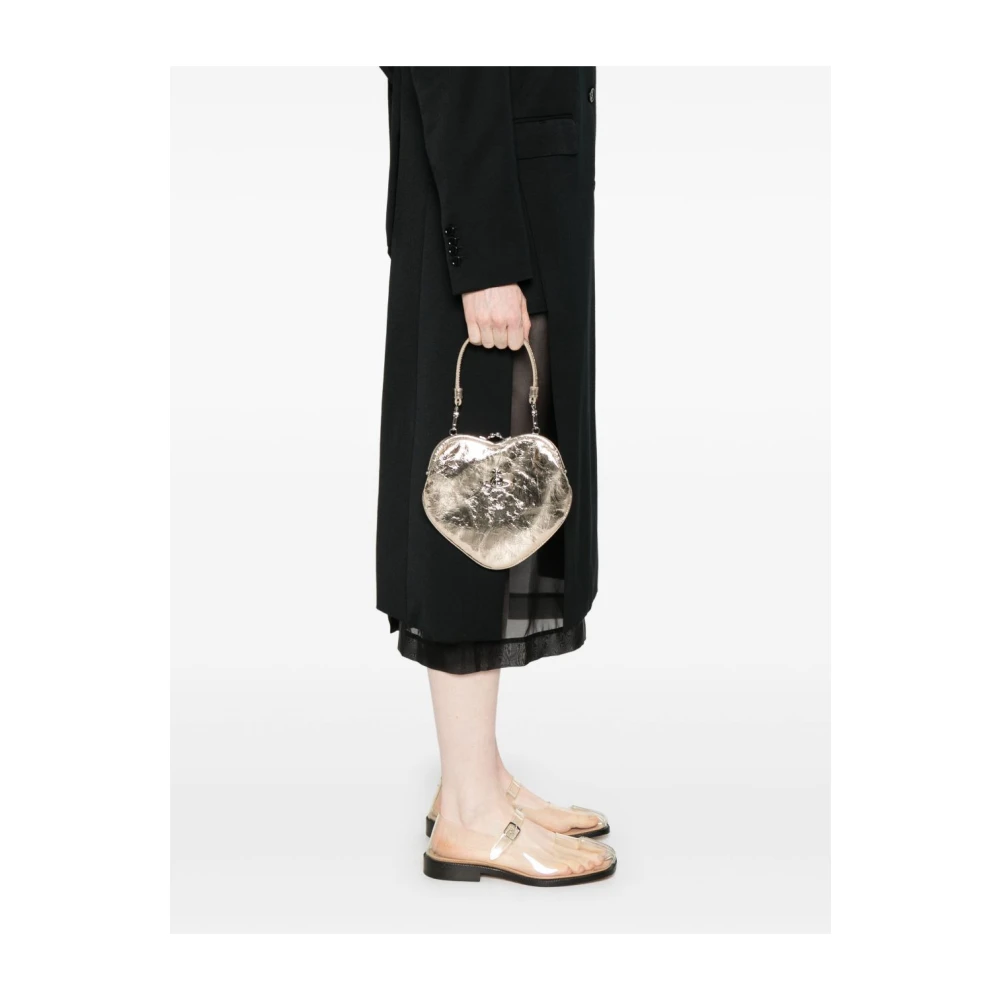 Vivienne Westwood Gouden Kiss-Lock Schoudertas Yellow Dames