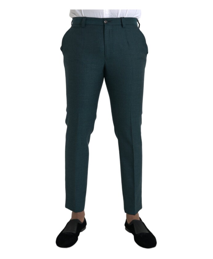 pantalon-en-laine-vert-fonce