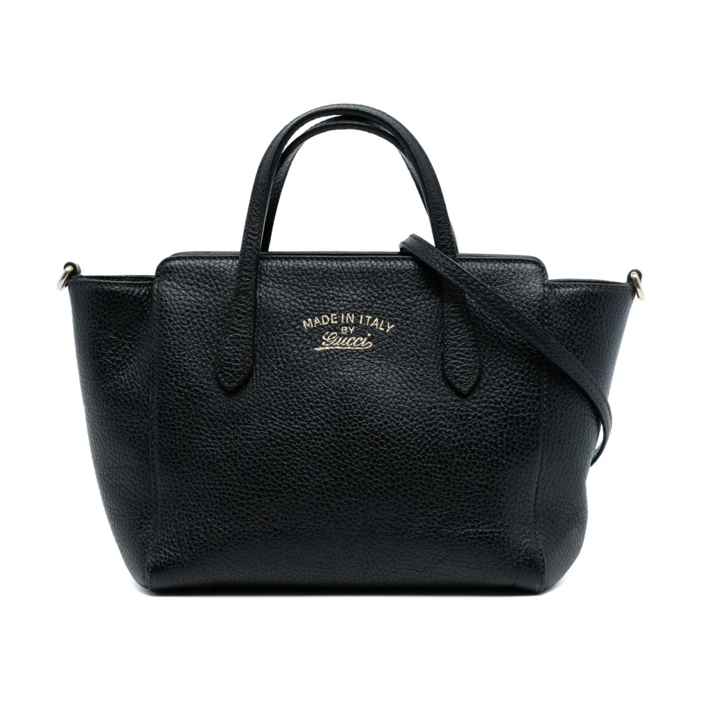 Gucci Vintage Women's Black Vintage Handbags, One Size, Pre-Owned Leather Tote Bag