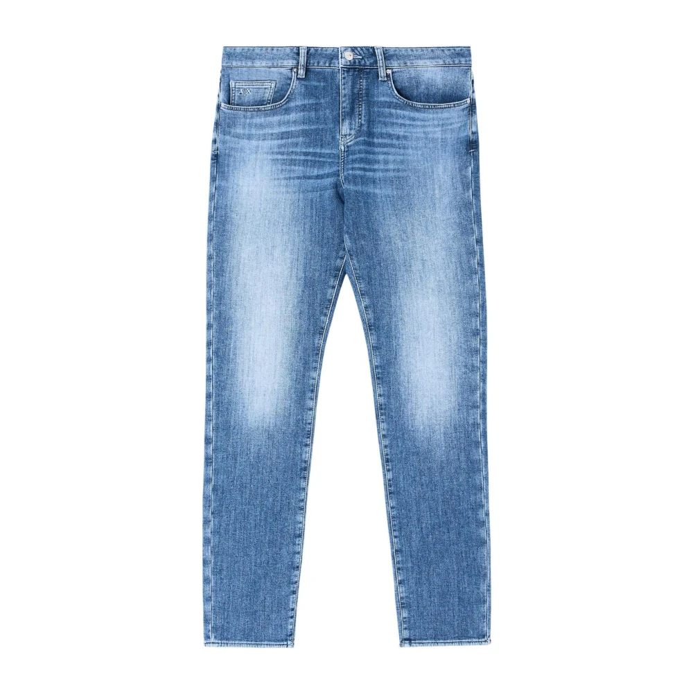 Armani Exchange Homme Bleu Jeans, Taille: W30 L32 Jean Slim Stretch En Denim