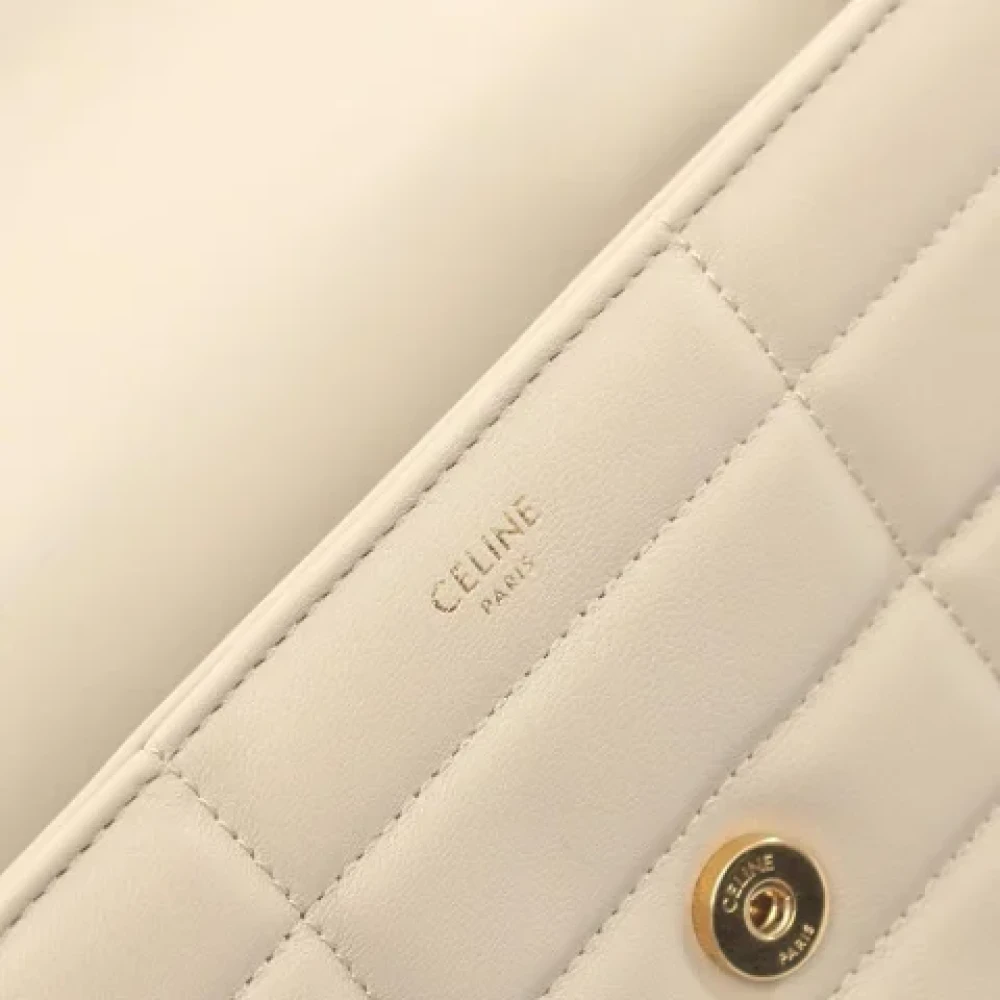 Celine Vintage Pre-owned Leather celine-bags Beige Dames