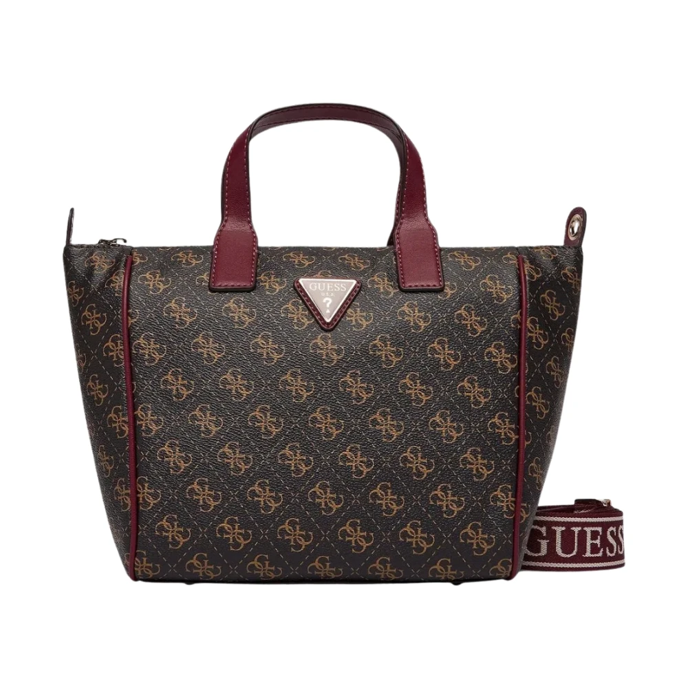 Guess Women's Brown Shopping Bags, One Size, Follie Small Tote