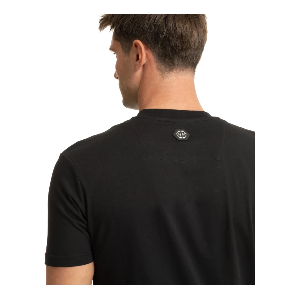Philipp Plein Skull Patroon Logo T-shirt Black Heren